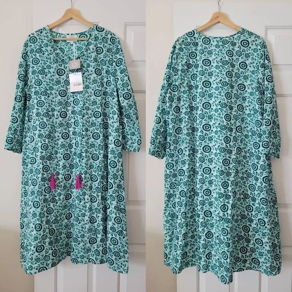 Pomegranate Jade Floral Tassel Dress XL NWT